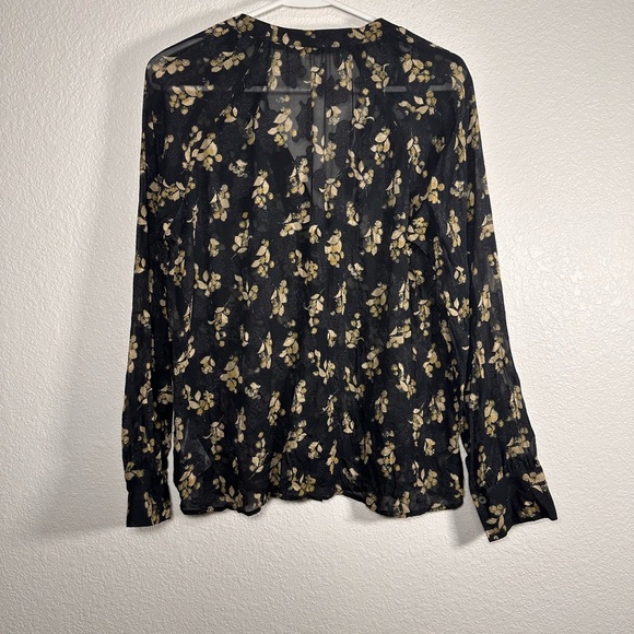 Vince Silk Floral Black Blouse SP - Picture 7 of 7